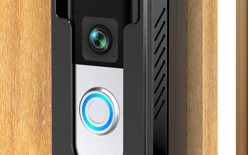 Anti-Theft No-Drill Doorbell Mount: Apartment & Rental Safe Installation (No Holes, No Damage)
